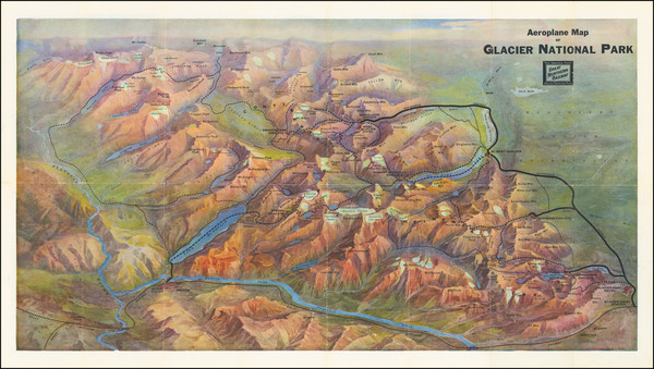 2-Montana and Pictorial Maps Map By McGill-Warner Co. / Great Northern Railway Co.