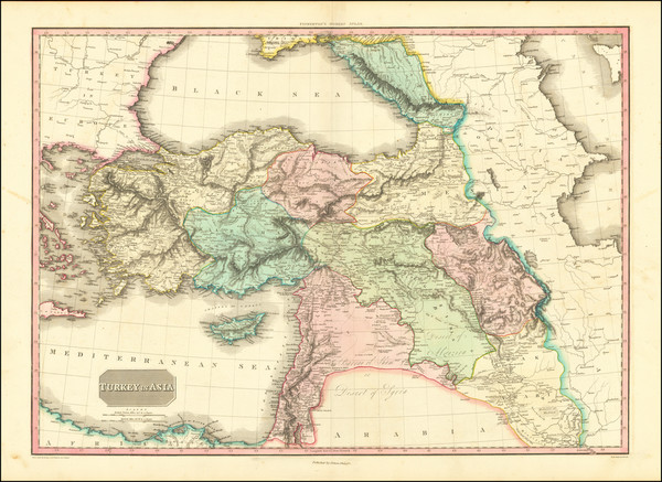 49-Turkey, Middle East and Turkey & Asia Minor Map By John Pinkerton