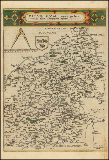 34-Centre et Pays de la Loire Map By Gerard de Jode