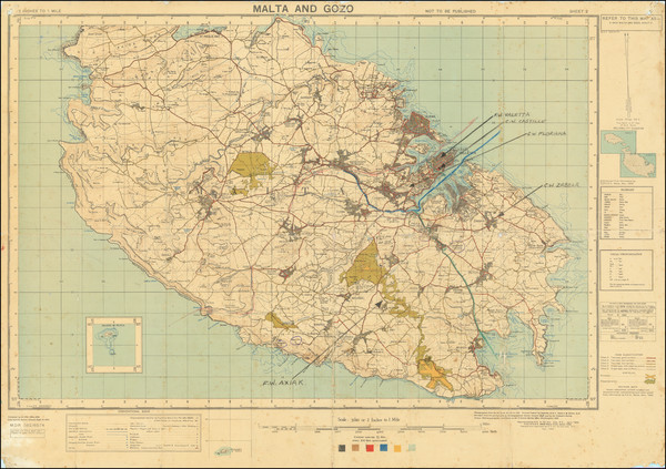 88-Malta Map By Ordnance Survey