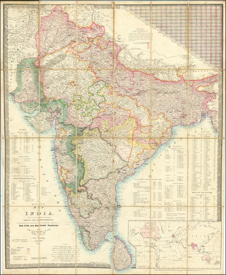 57-India Map By James Wyld