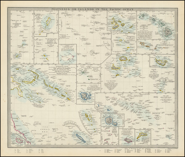 66-Hawaii, Pacific, Oceania, Hawaii and Other Pacific Islands Map By SDUK