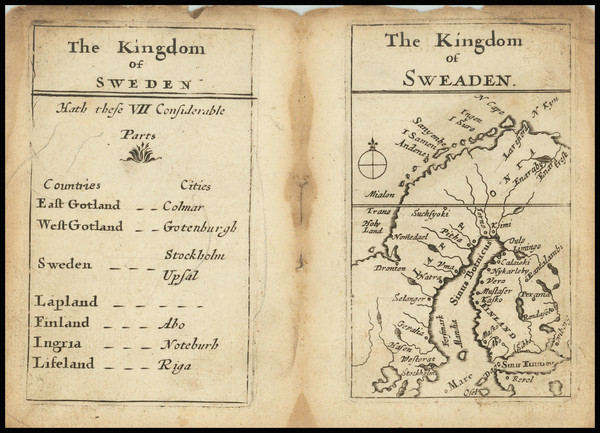 50-Sweden Map By John Seller