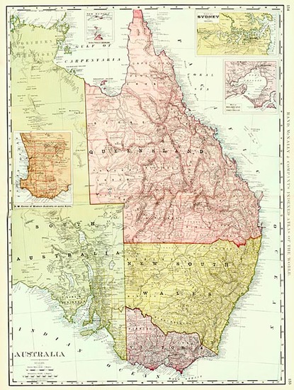 37-Australia & Oceania and Australia Map By Rand McNally & Company