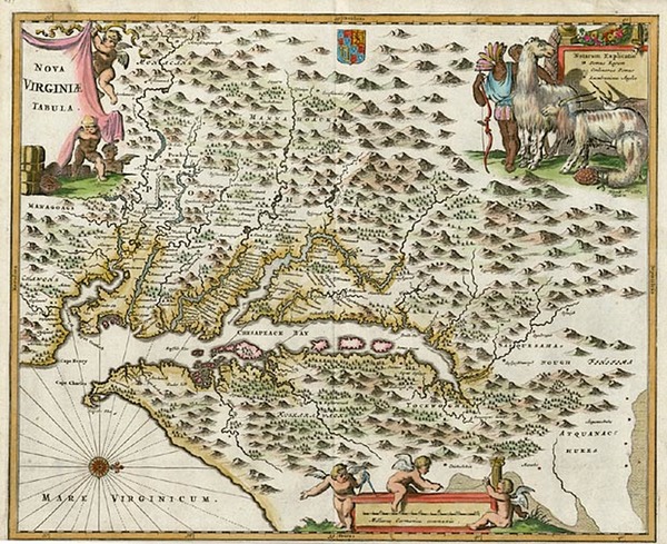 31-Mid-Atlantic and Southeast Map By Arnoldus Montanus