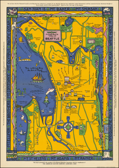 60-Washington and Pictorial Maps Map By Clara P. Reynolds