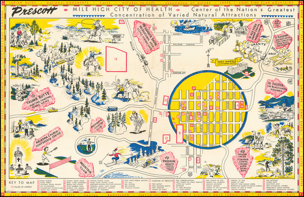 9-Arizona and Pictorial Maps Map By A. La Benz