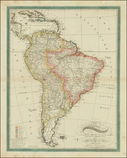 66-South America Map By Johann Walch