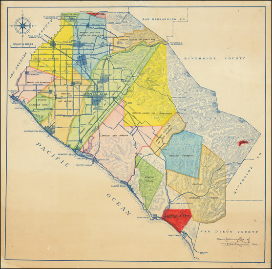 84-California Map By Warren K. Hillyard
