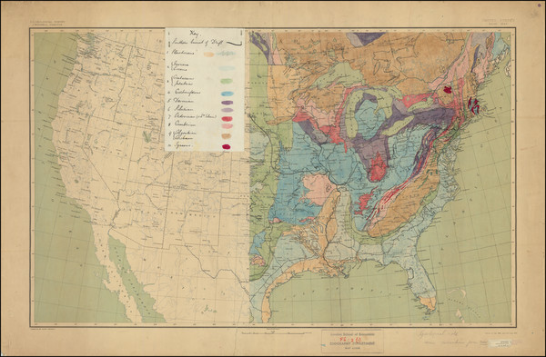 60-United States and Geological Map By U.S. Geological Survey / Arthur John Sargent