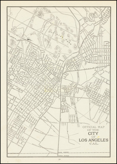 54-Los Angeles Map By George F. Cram