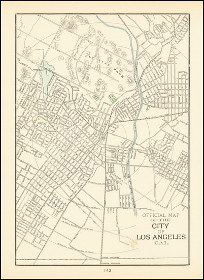 81-Los Angeles Map By George F. Cram