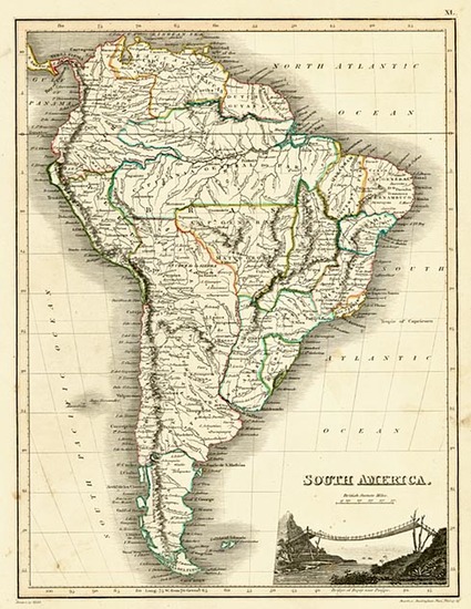 54-South America Map By John Wyld