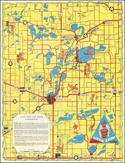 52-Minnesota and Pictorial Maps Map By Ed Peterson