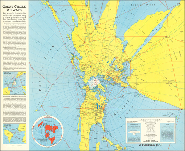 0-World and Polar Maps Map By Richard Edes Harrison