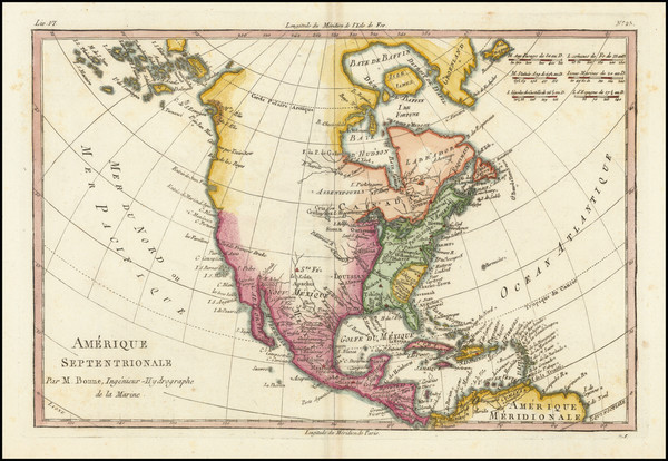 97-North America Map By Rigobert Bonne
