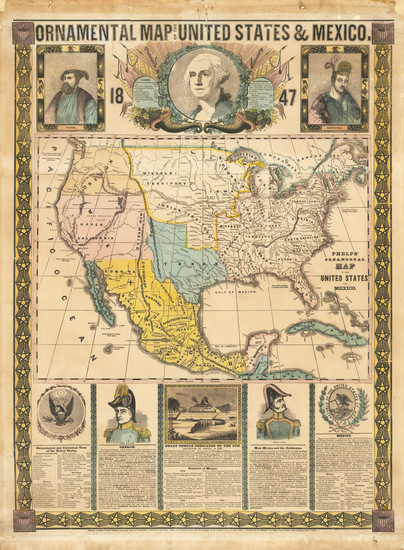 56-United States, Minnesota, North America and Mexico Map By Humphrey Phelps