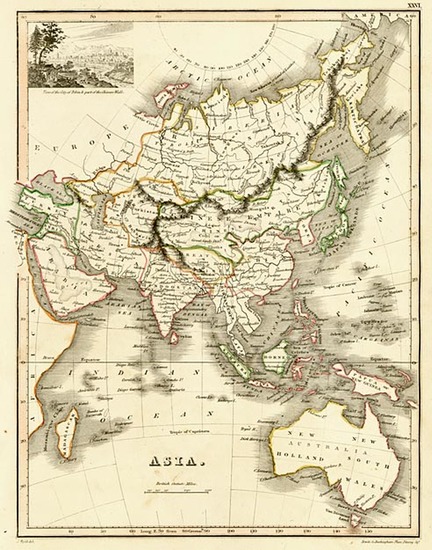 69-Asia, Asia, Australia & Oceania and Australia Map By John Wyld