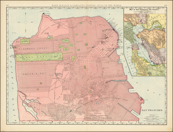 53-San Francisco & Bay Area Map By William Rand  &  Andrew McNally