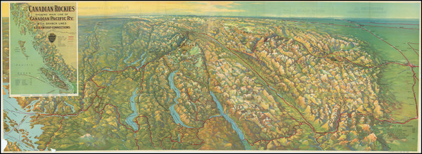 77-Washington, Western Canada and British Columbia Map By Canadian Pacific Railway