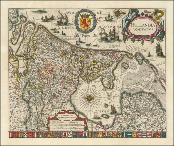 80-Netherlands Map By Willem Janszoon Blaeu