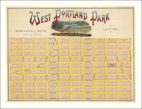 22-Oregon Map By A. Anderson & Co.