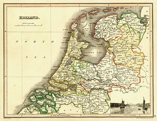 32-Europe and Netherlands Map By John Wyld