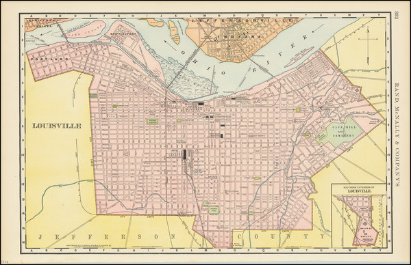 21-South and Kentucky Map By William Rand  &  Andrew McNally