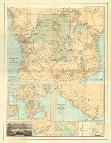 5-Africa, South Africa, East Africa and West Africa Map By George May Powell