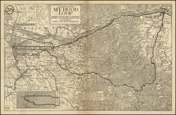 69-Oregon Map By Oregon State Motor Association