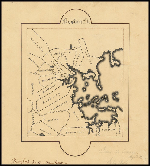 28-Massachusetts and Boston Map By 