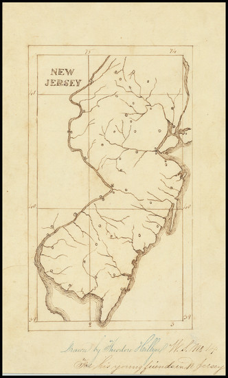 84-New Jersey Map By Theodore Hillyer