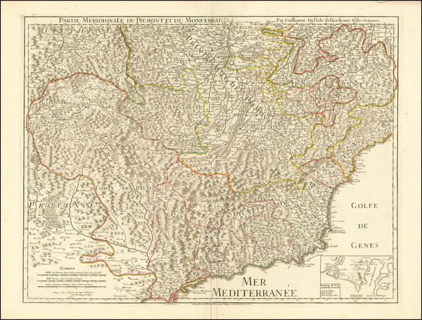 42-Italy and Sud et Alpes Française Map By Philippe Buache