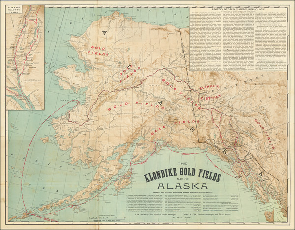 32-Alaska and British Columbia Map By Northern Pacific Rail Road