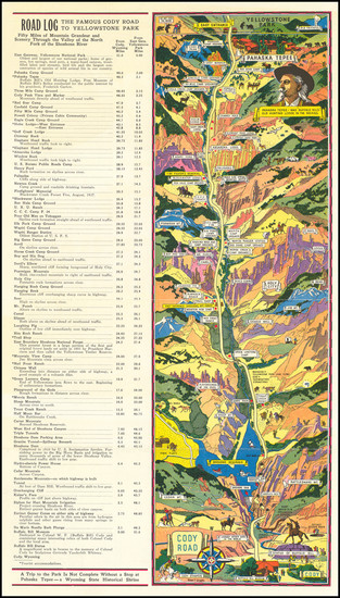 35-Wyoming and Pictorial Maps Map By Edward T. Grigware