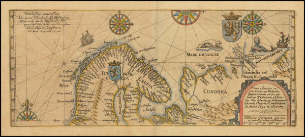 30-Polar Maps, Russia and Scandinavia Map By Theodor De Bry