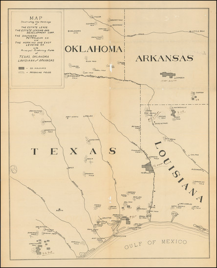 69-Louisiana, Texas and Geological Map By Anonymous