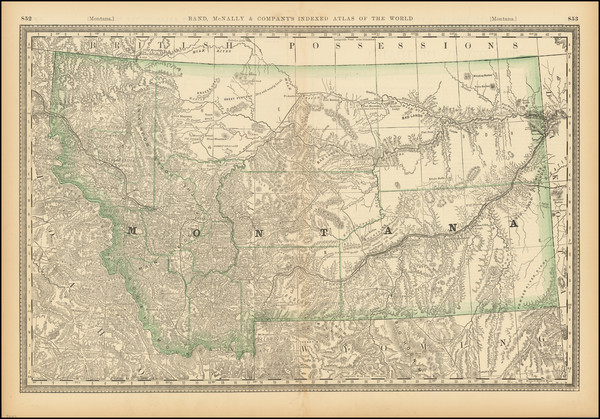 58-Montana Map By Rand McNally & Company