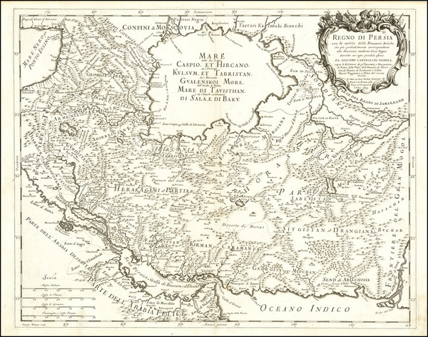 34-Middle East and Persia & Iraq Map By Giacomo Giovanni Rossi - Giacomo Cantelli da Vignola