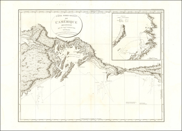 95-Alaska and Canada Map By George Vancouver