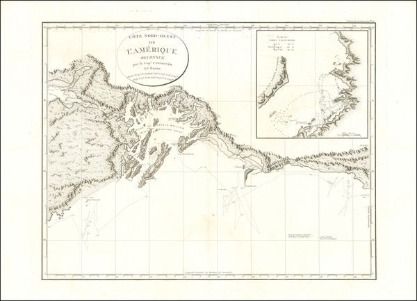 56-Alaska and Canada Map By George Vancouver