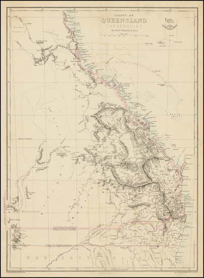 82-Australia Map By Edward Weller