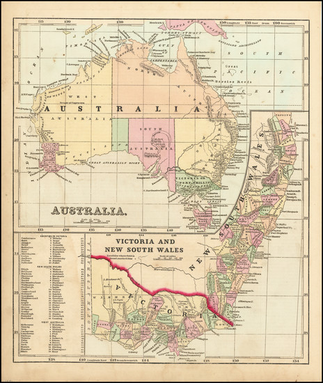 62-Australia Map By Sidney Morse