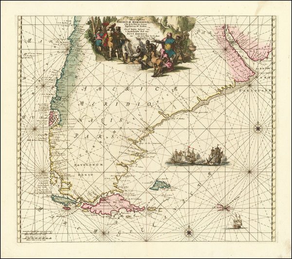 90-South America, Argentina and Chile Map By Reiner & Joshua Ottens