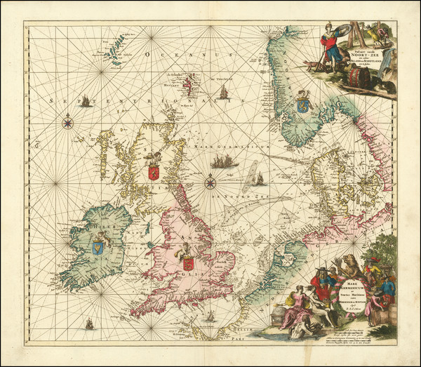 55-British Isles and Scandinavia Map By Reiner & Joshua Ottens