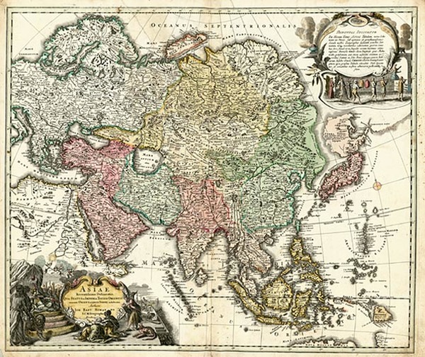 95-Asia, Asia, Australia & Oceania, Australia and Oceania Map By Johann Baptist Homann