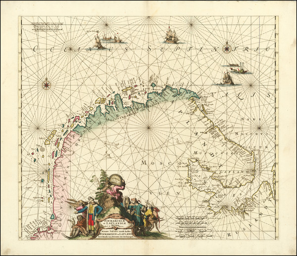 61-Scandinavia, Sweden and Norway Map By Reiner & Joshua Ottens