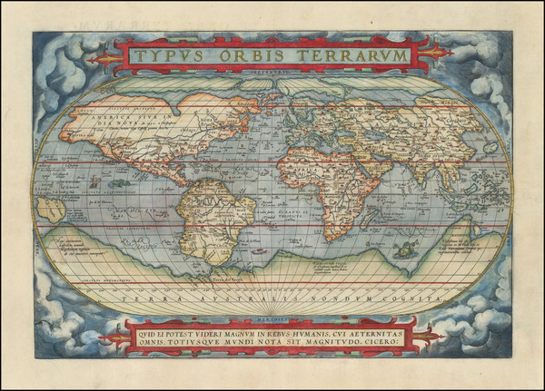 45-World Map By Abraham Ortelius