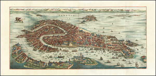 72-Venice Map By Johannes Blaeu / Pierre Mortier