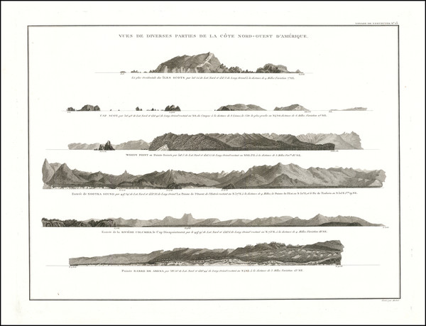 2-Oregon, Washington, California and British Columbia Map By George Vancouver